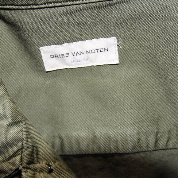 BNWT SS20 DRIES VAN NOTEN CAVENDISH KHAKI SHIRT 48 - Picture 8 of 13